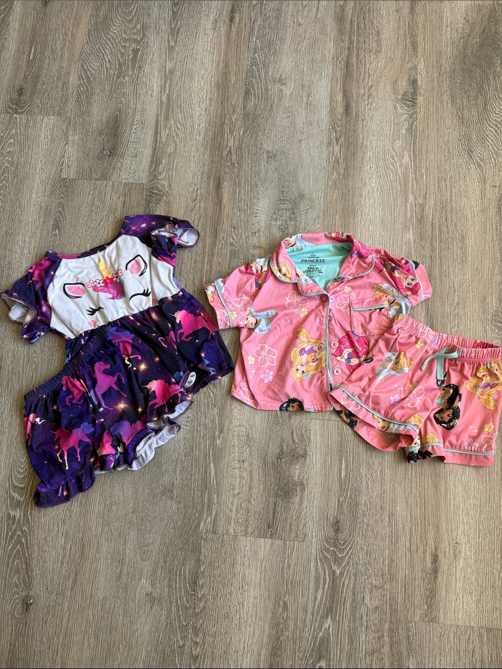 Disney Princess Pink Short Pajama Set - Girls